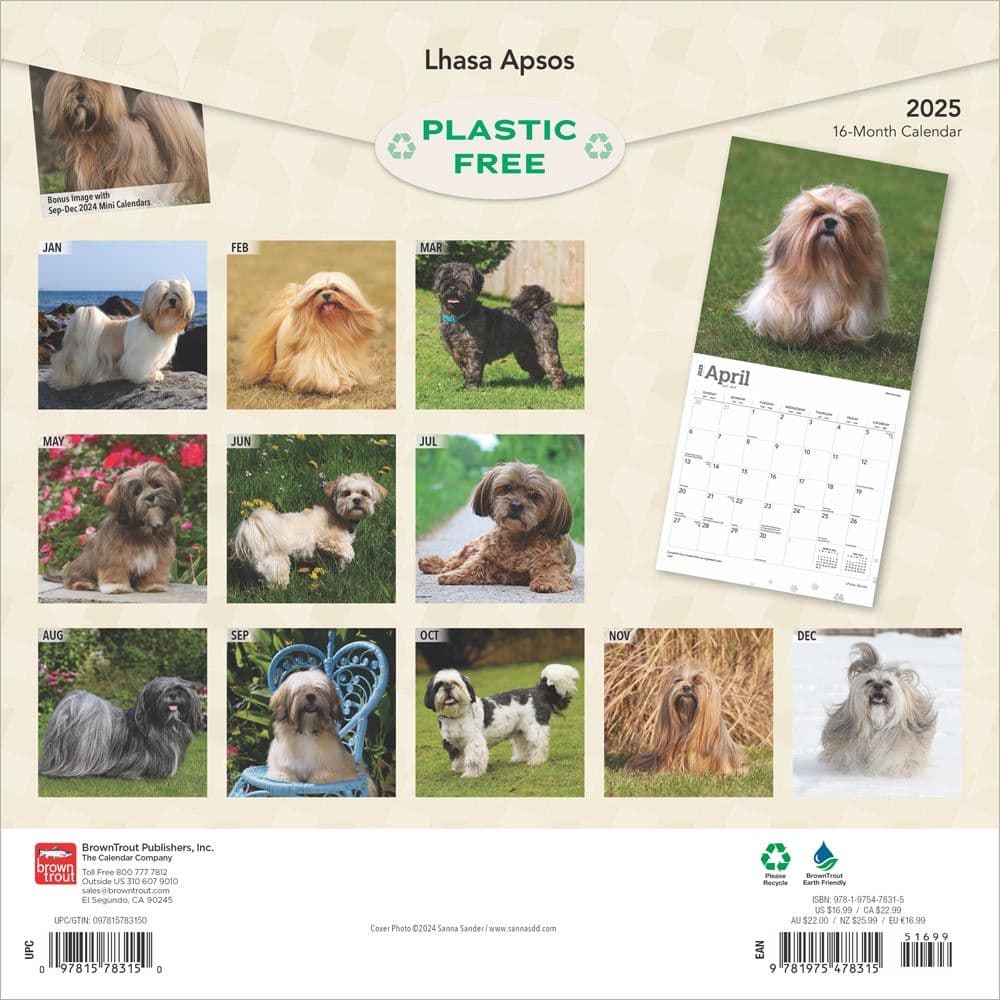 Lhasa Apsos 2025 Wall Calendar First Alternate Image width=&quot;1000&quot; height=&quot;1000&quot;