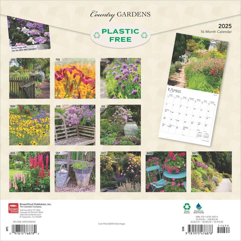 Country Gardens 2025 Wall Calendar First Alternate Image width=&quot;1000&quot; height=&quot;1000&quot;