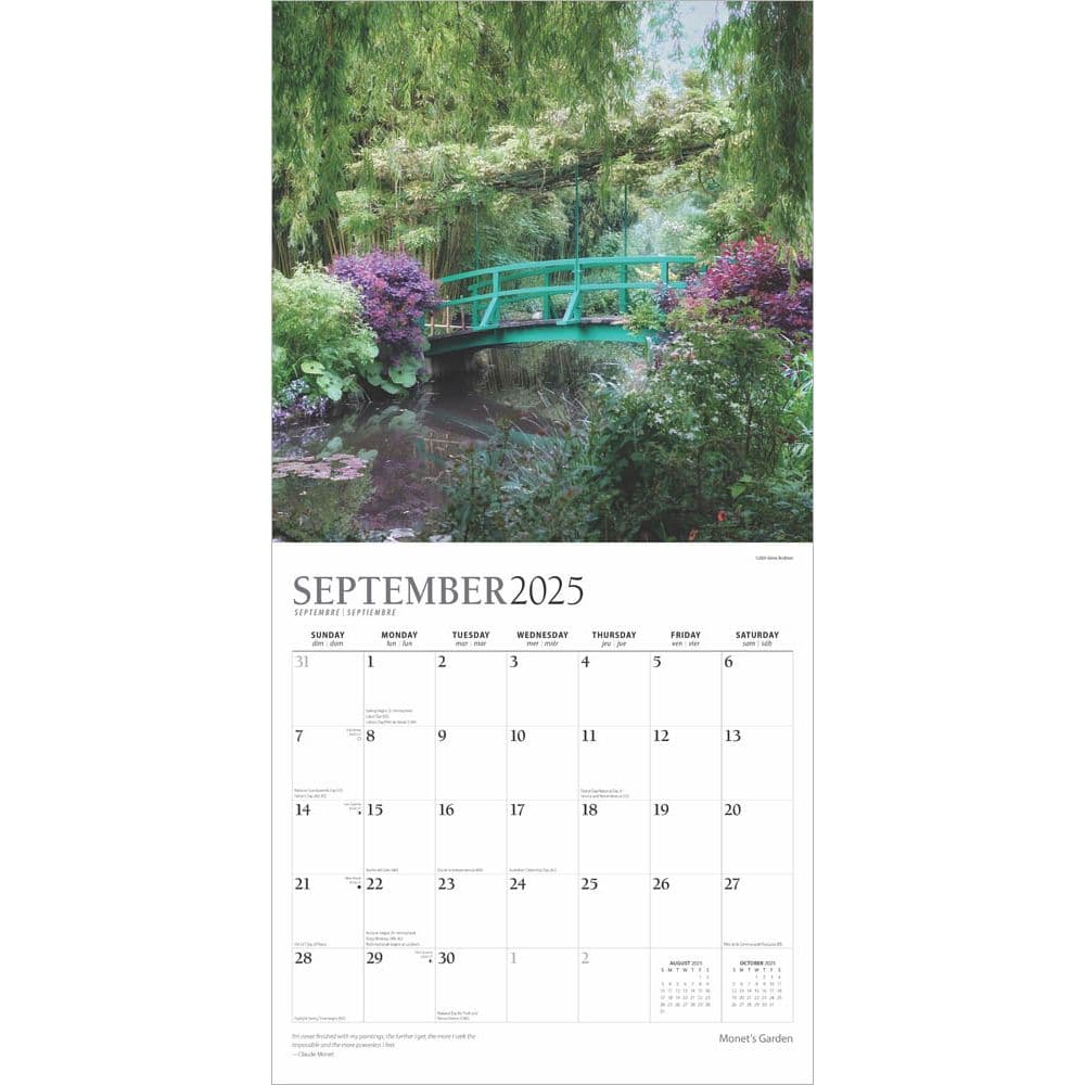 Monets Garden Plato 2025 Wall Calendar Third Alternate Image width=&quot;1000&quot; height=&quot;1000&quot;