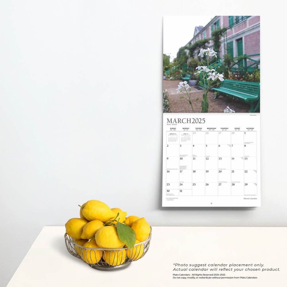 Monets Garden Plato 2025 Wall Calendar Fourth Alternate Image width=&quot;1000&quot; height=&quot;1000&quot;