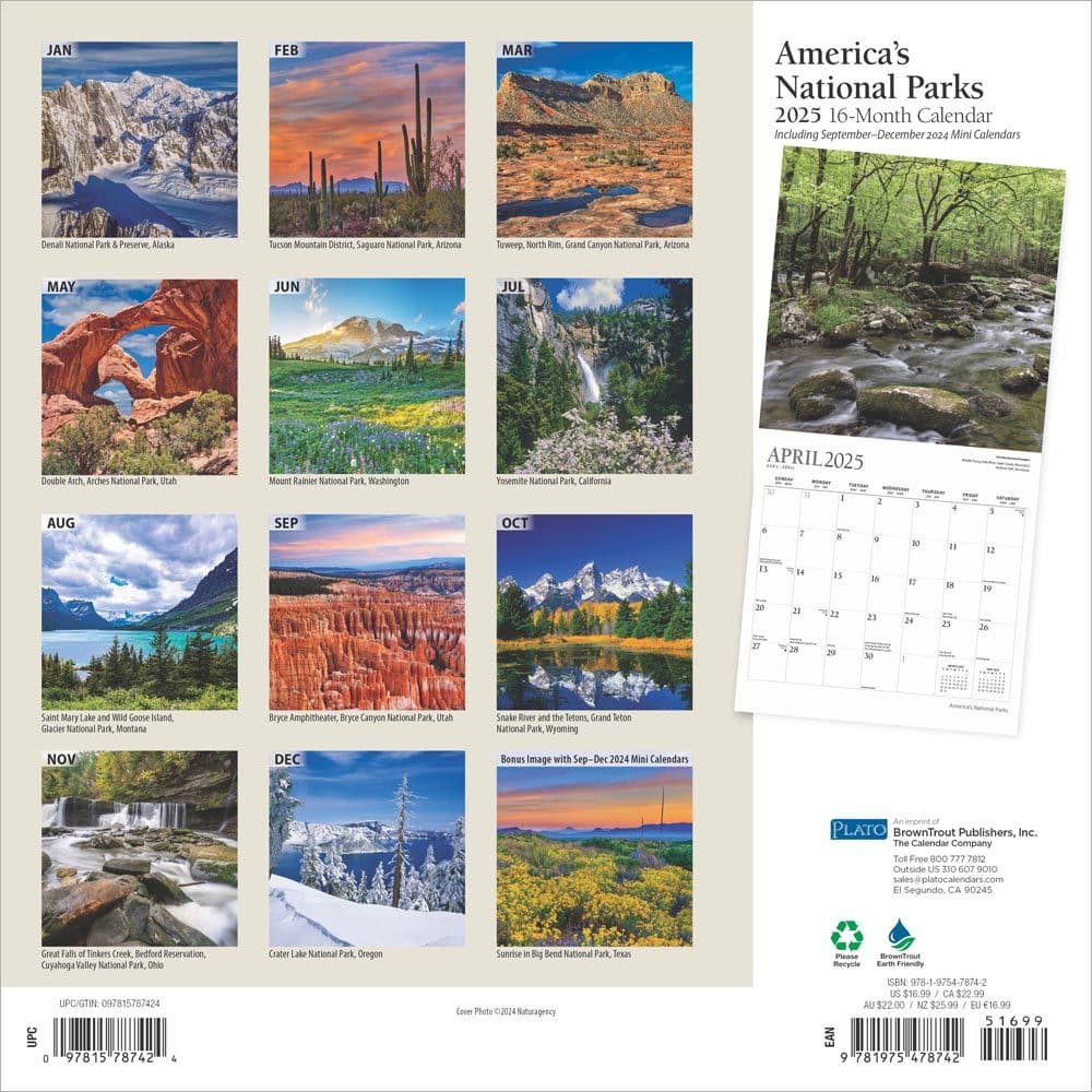 Americas National Parks Plato Foil 2025 Wall Calendar First Alternate Image width=&quot;1000&quot; height=&quot;1000&quot;