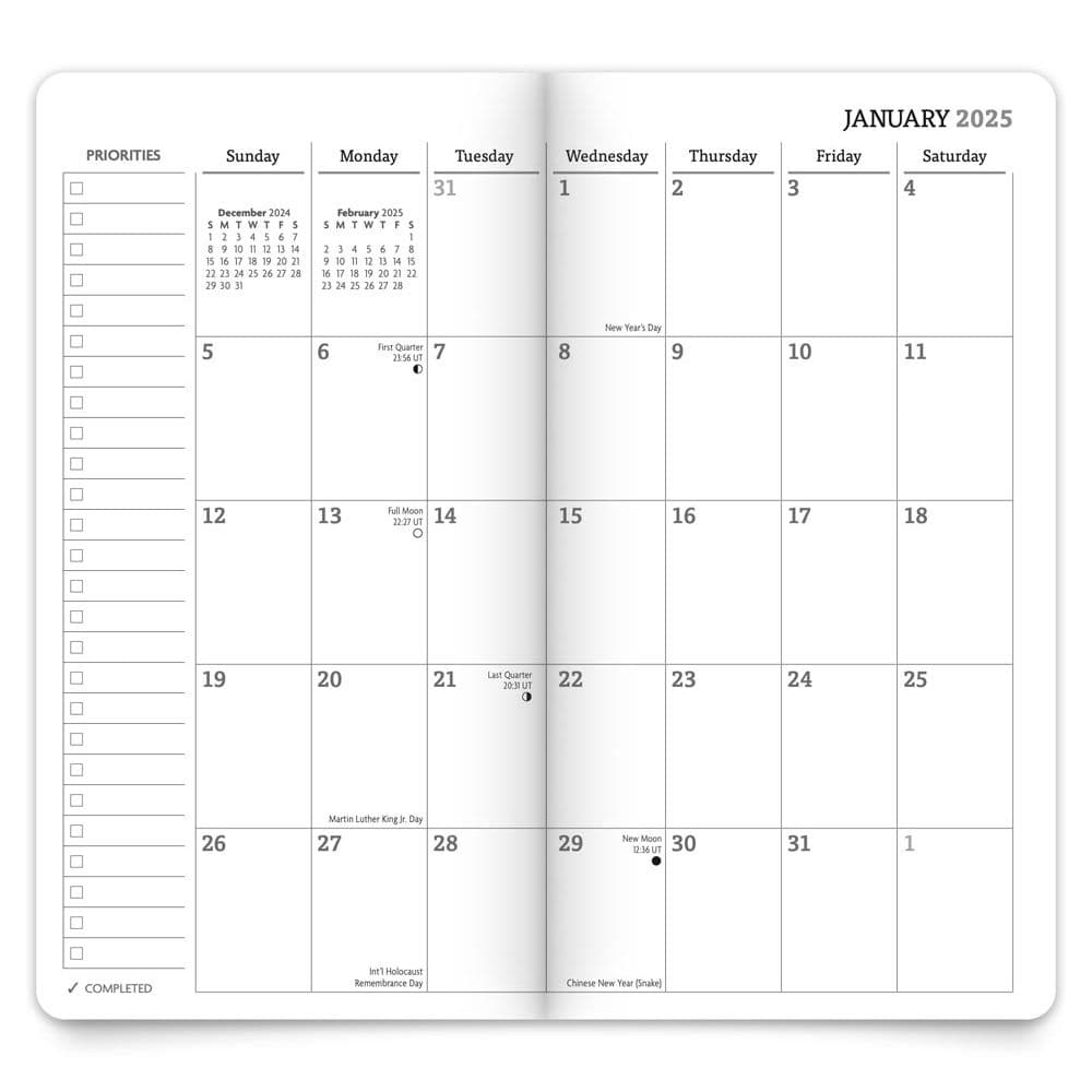 Black View Point 2 Year 2025 Pocket Planner Second Alternate Image width=&quot;1000&quot; height=&quot;1000&quot;