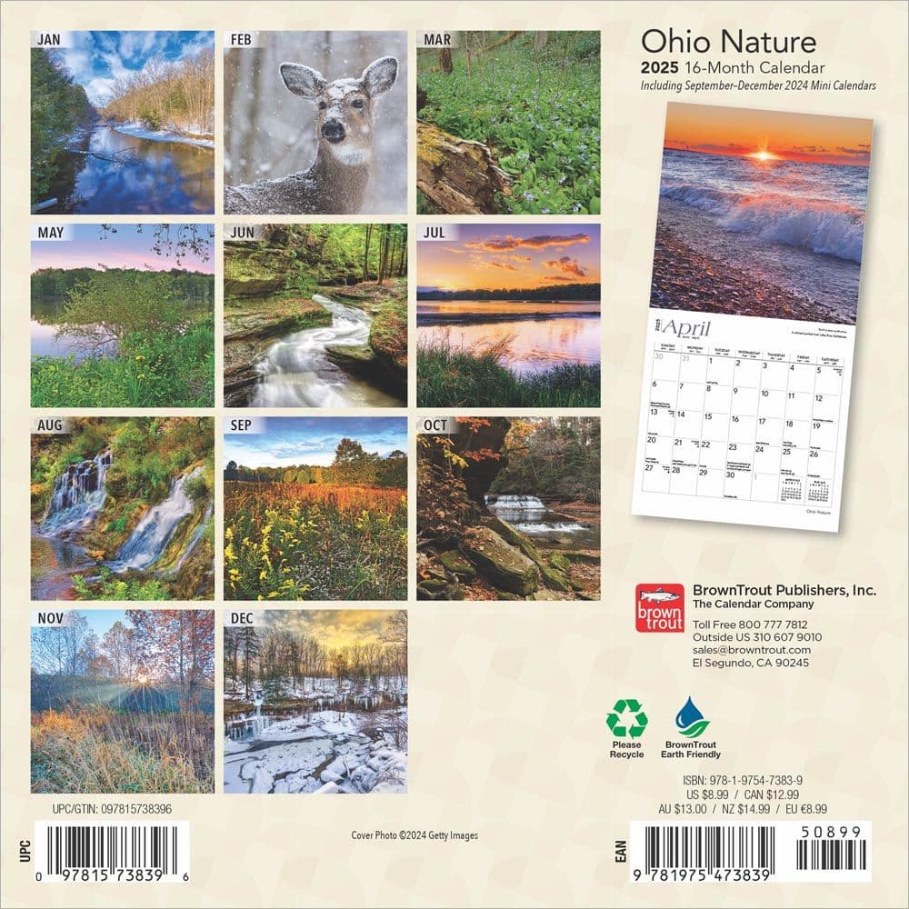 Ohio 2025 Mini Wall Calendar First Alternate Image width=&quot;1000&quot; height=&quot;1000&quot;