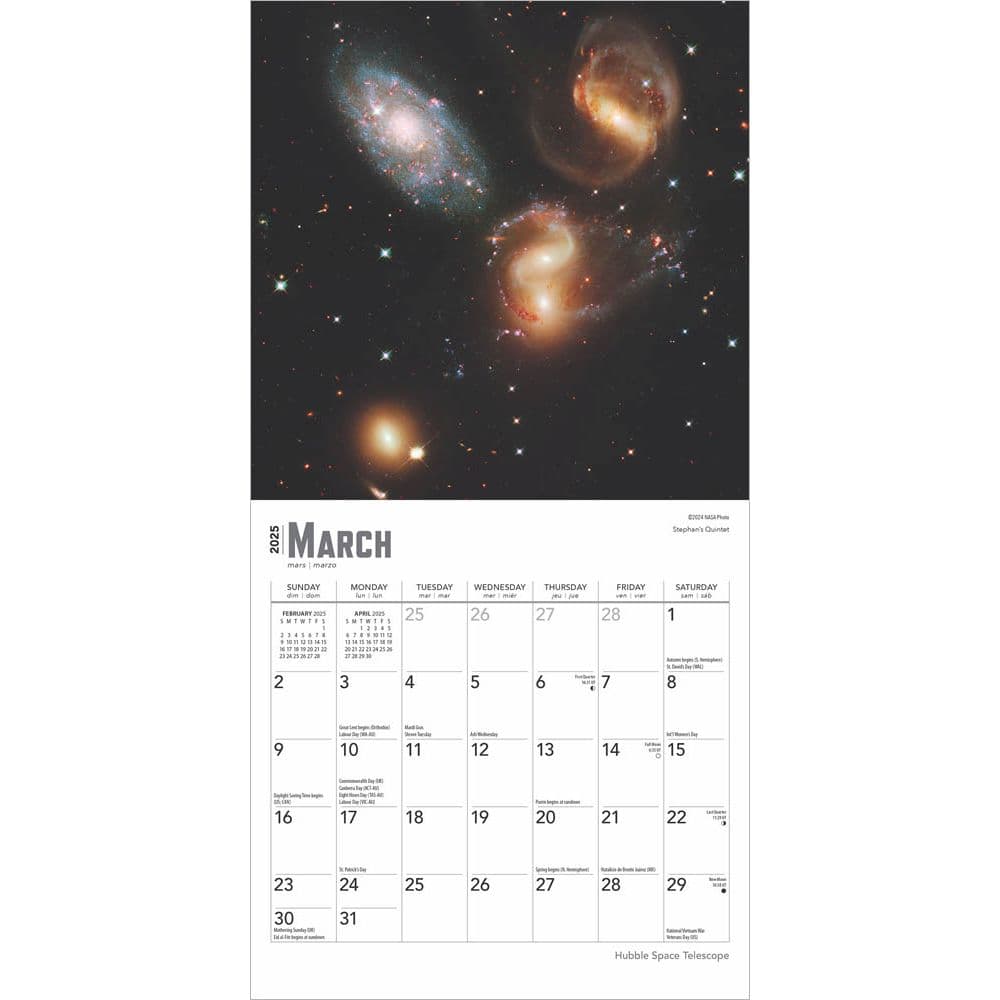 Hubble Space Telescope 2025 Mini Wall Calendar Second Alternate Image width=&quot;1000&quot; height=&quot;1000&quot;