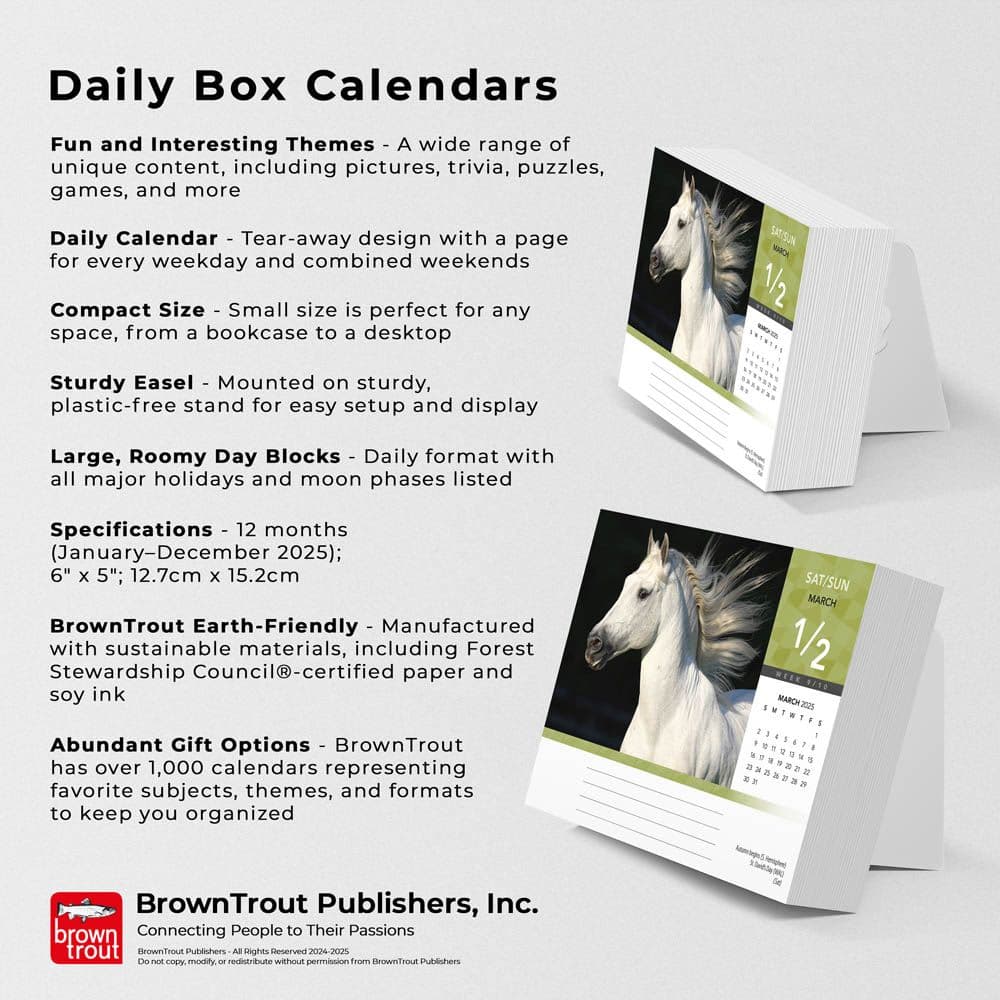 Horse Lovers 2025 Desk Calendar Fourth Alternate Image width=&quot;1000&quot; height=&quot;1000&quot;