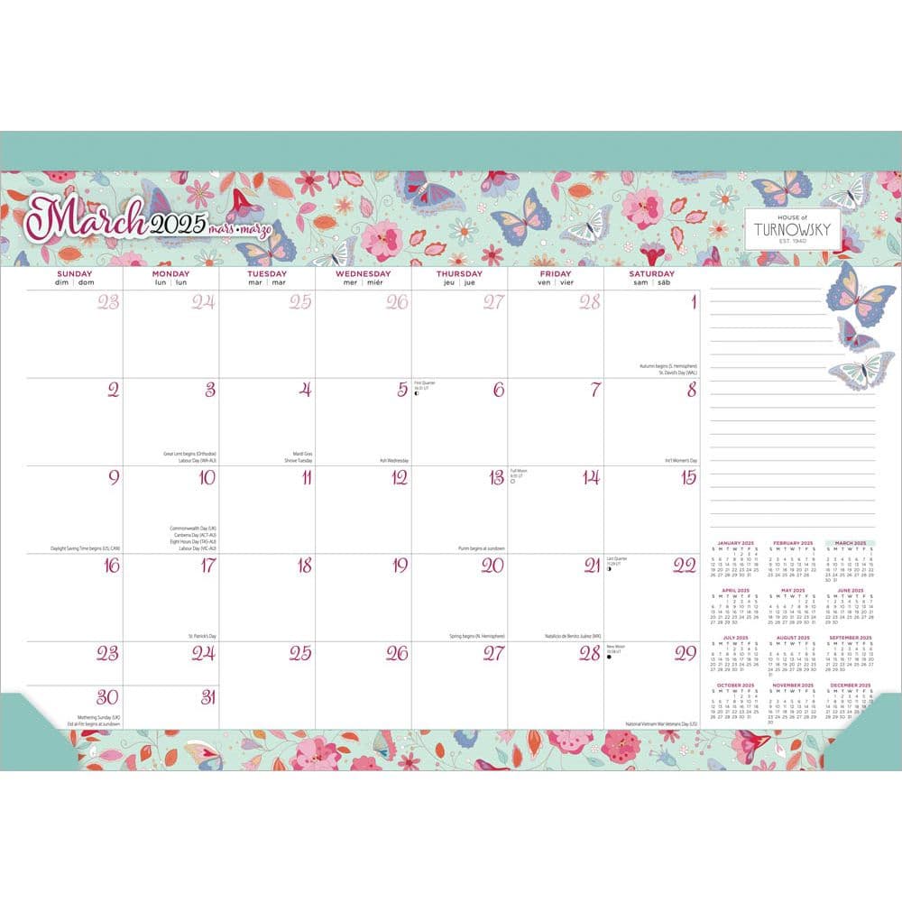 House of Turnowsky Flower Divas 2025 Desk Pad First Alternate Image width="1000" height="1000"