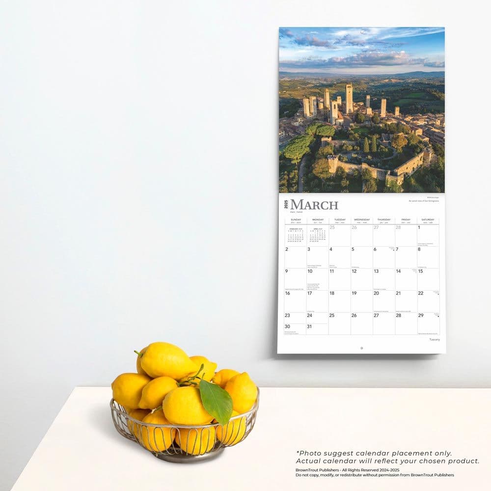 Tuscany 2025 Wall Calendar Third Alternate Image width=&quot;1000&quot; height=&quot;1000&quot;