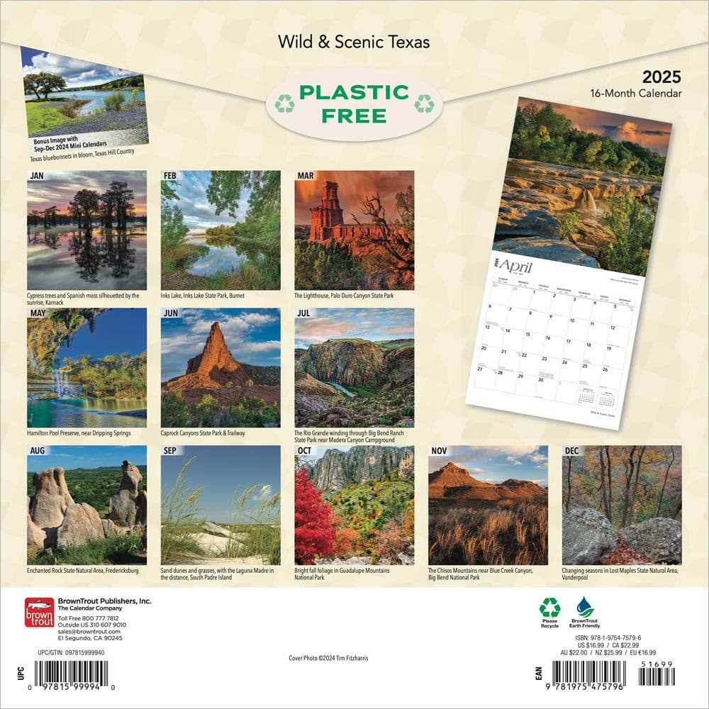 Texas Wild and Scenic 2025 Wall Calendar First Alternate Image width=&quot;1000&quot; height=&quot;1000&quot;