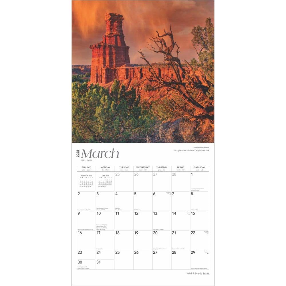 Texas Wild and Scenic 2025 Wall Calendar Second Alternate Image width=&quot;1000&quot; height=&quot;1000&quot;