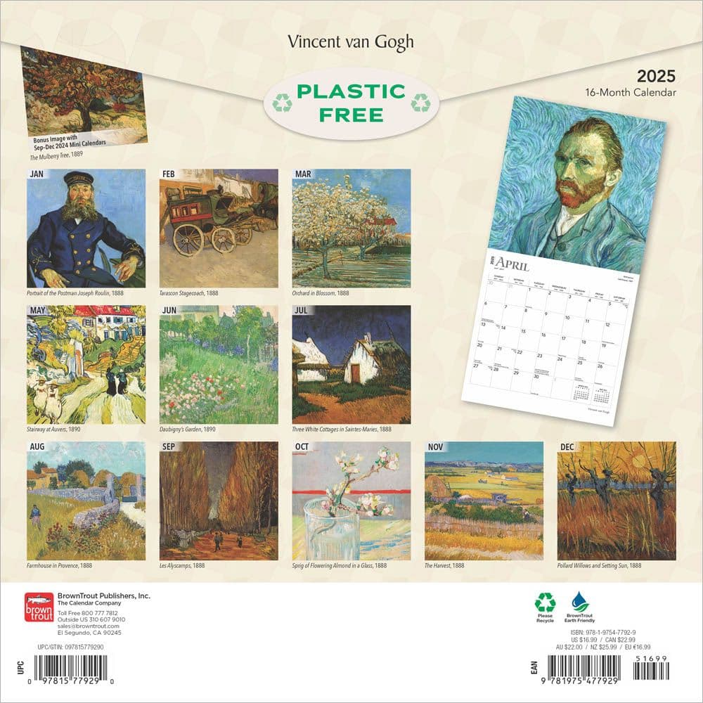 Van Gogh Wall Calendar 2025 