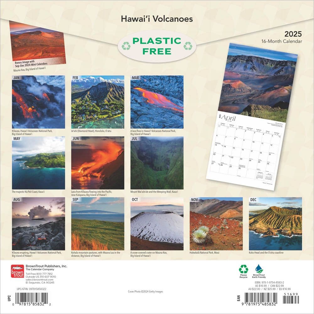 Hawaii Volcanoes 2025 Wall Calendar First Alternate Image width=&quot;1000&quot; height=&quot;1000&quot;