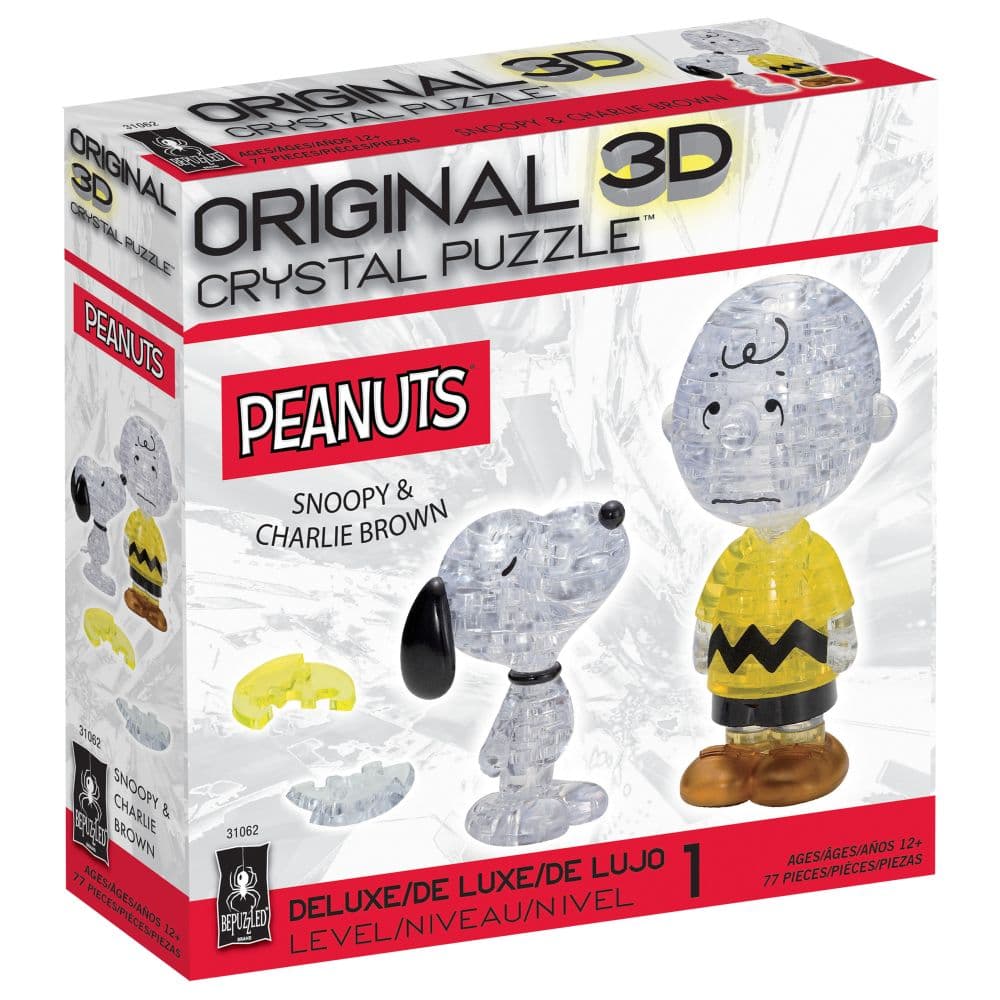 Peanuts Snoopy and Charlie Brown 3D Crystal Puzzle Second Alternate Image