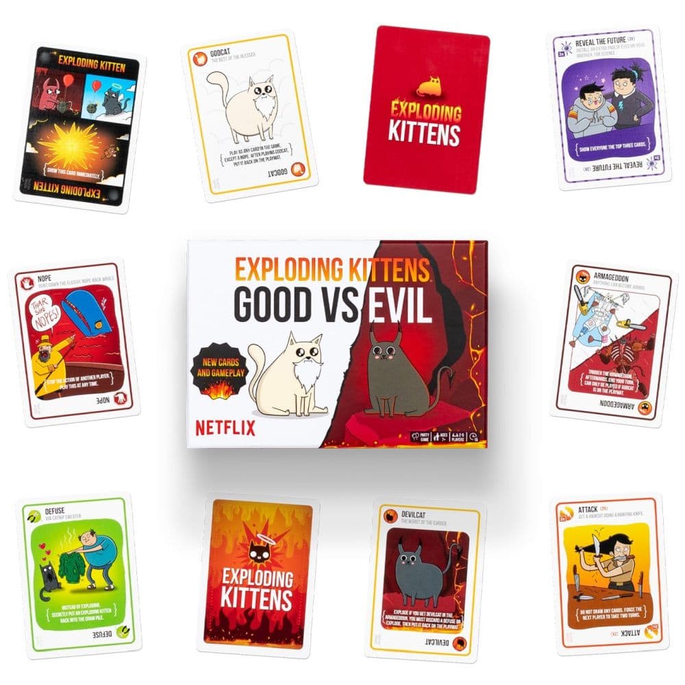 Exploding Kittens Good vs. Evil Card Game Second Alternate Image