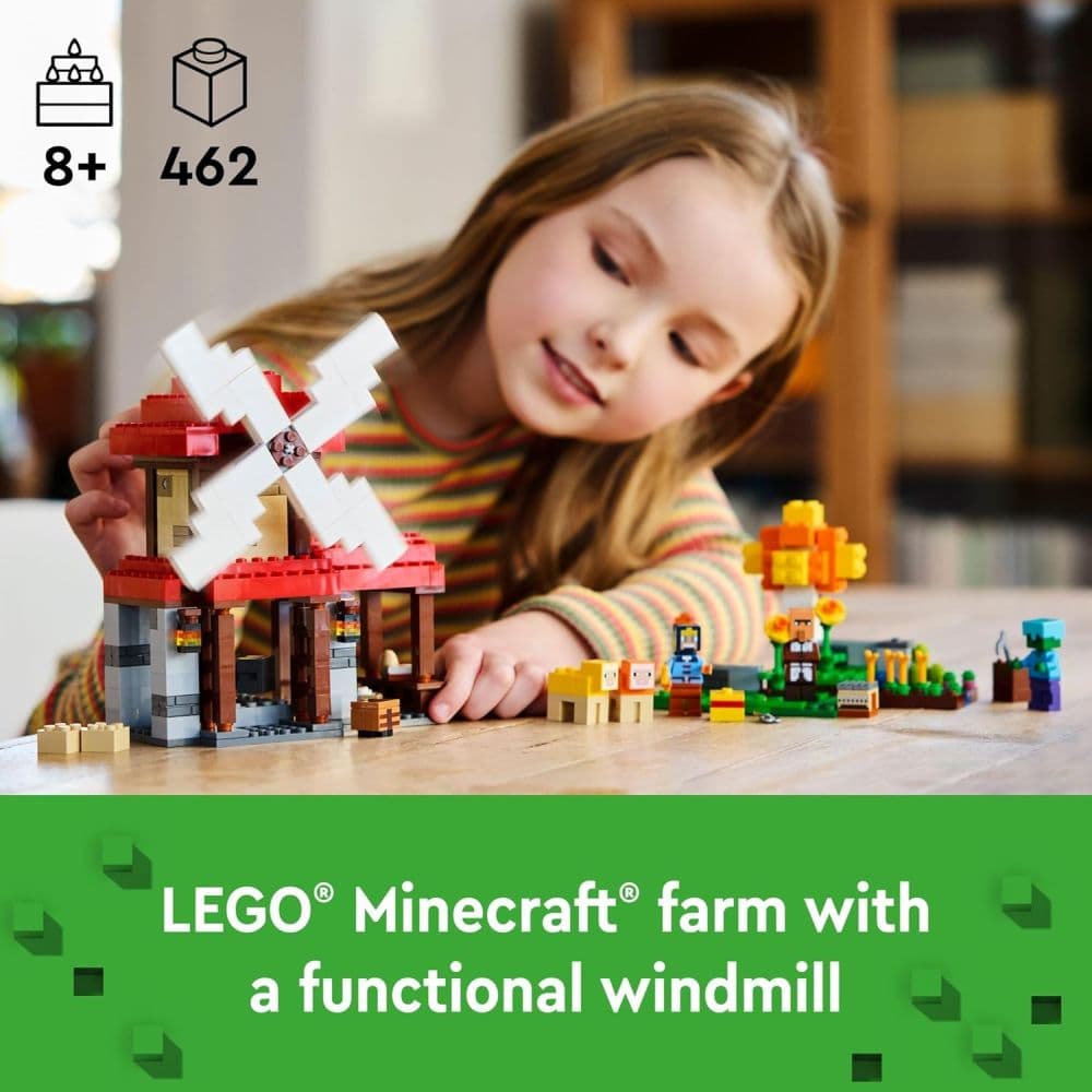 LEGO Minecraft Windmill Farm Building Set First Alternate Image
