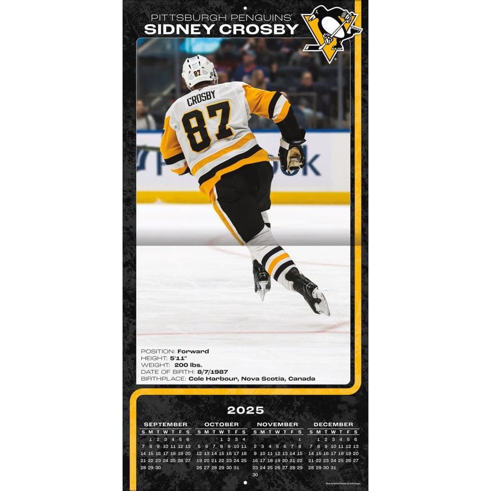NHL Sidney Crosby 2026 Wall Calendar Second Alternate Image