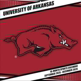 University of Arkansas Razorbacks 2026 Wall Calendar