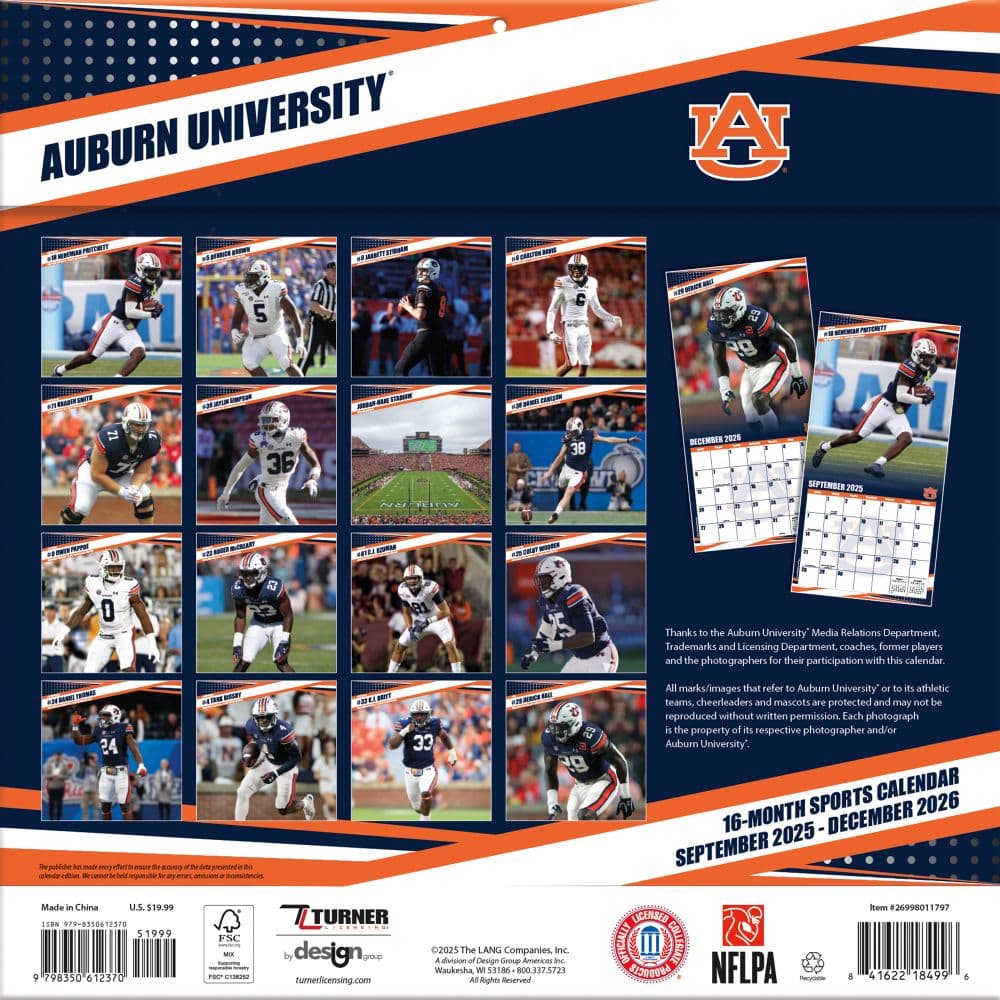 COL Auburn Tigers Wall First Alternate Image