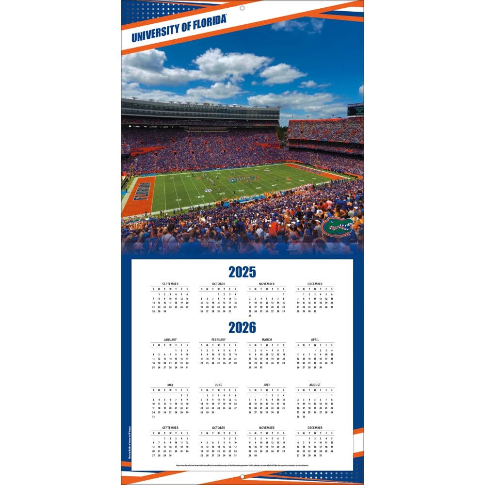 Florida Gators 2026 Wall Calendar
