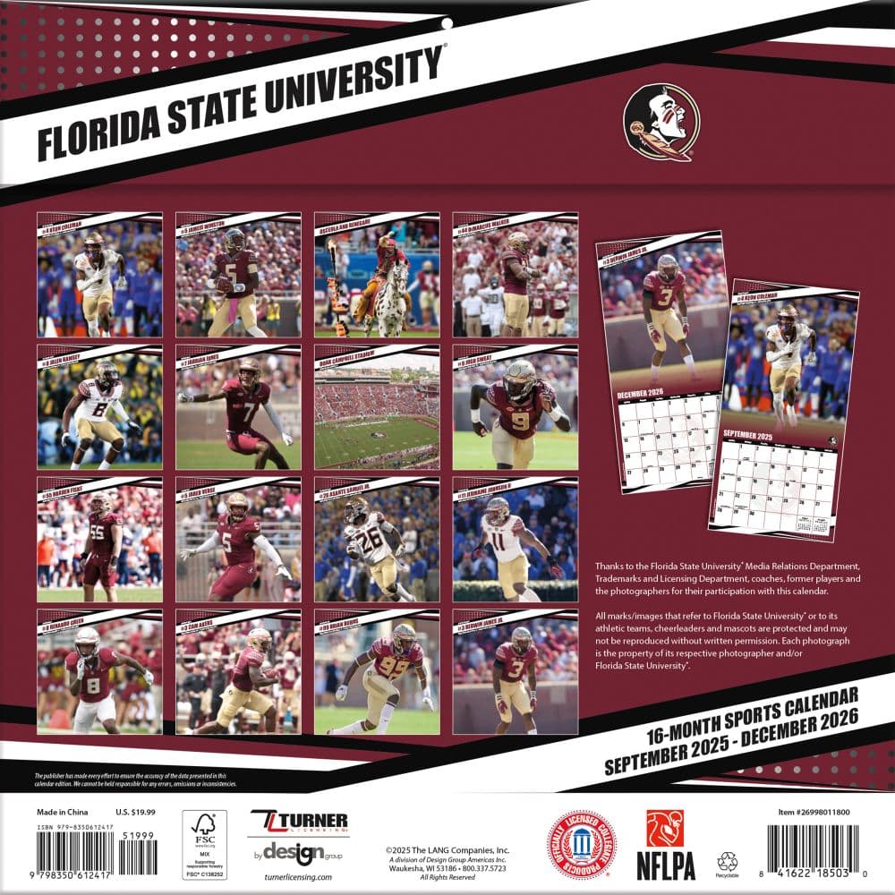 COL Florida State Seminoles Wall First Alternate Image
