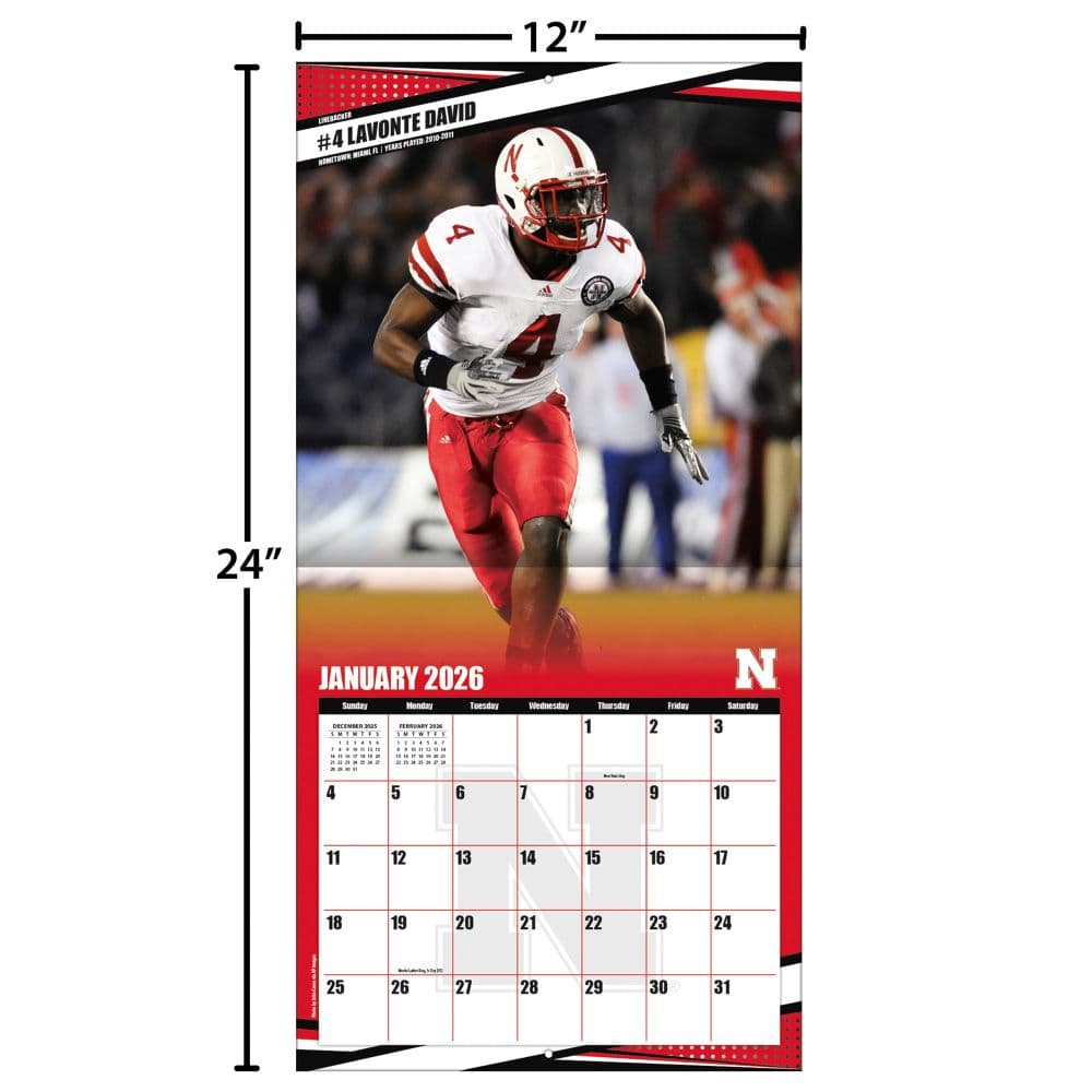COL Nebraska Cornhuskers Wall Fourth Alternate Image