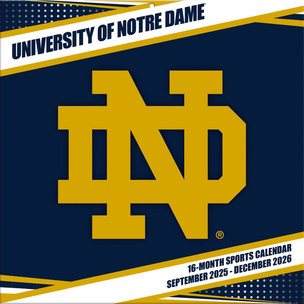 NCAA Notre Dame Fighting Irish 2026 Wall Calendar Main Product Image
