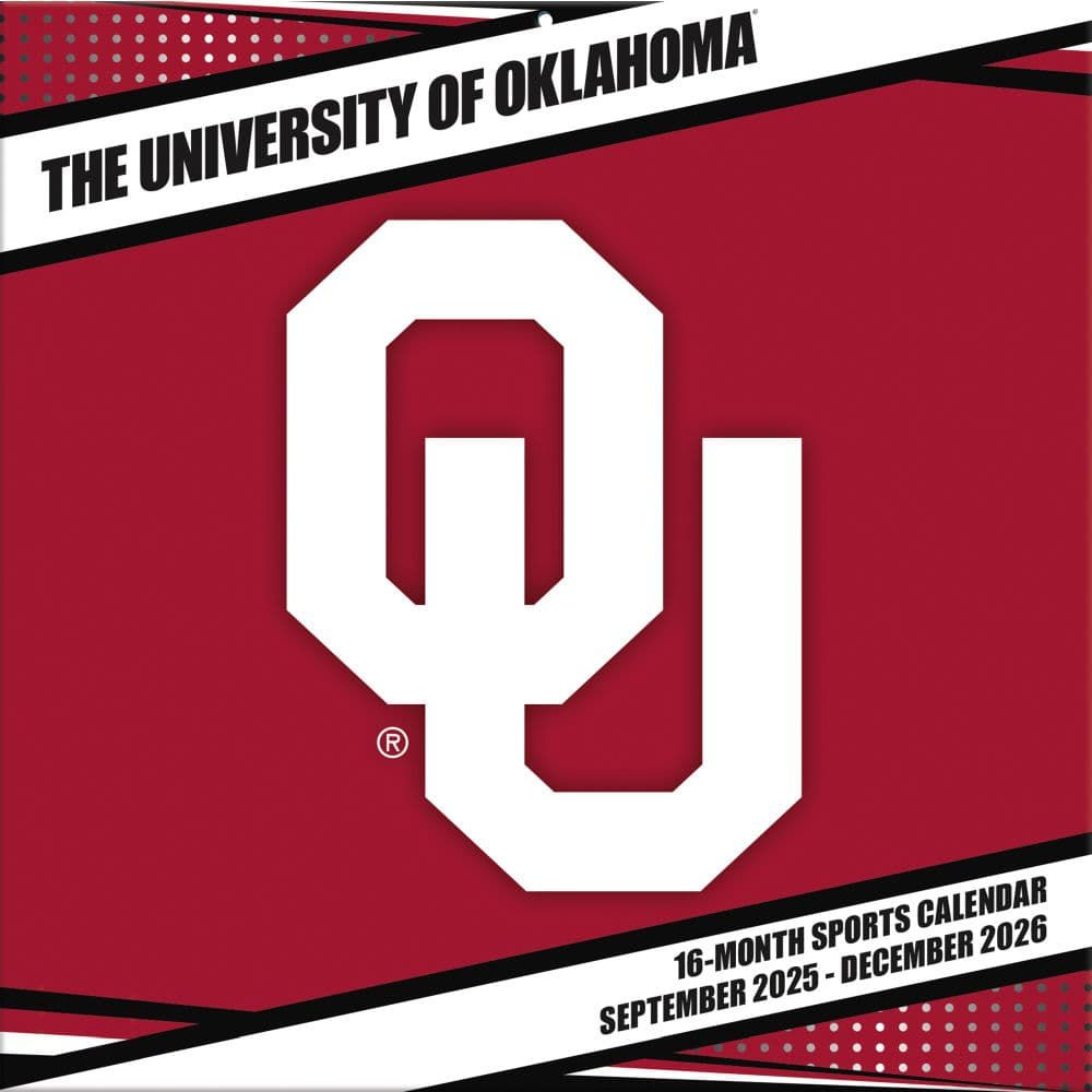 NCAA Oklahoma Sooners 2026 Wall Calendar Main Product Image