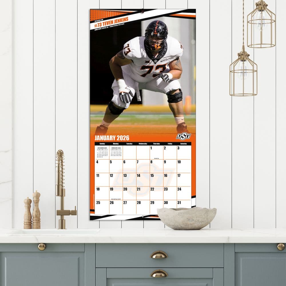 NCAA Oklahoma State Cowboys 2026 Wall Calendar Fifth Alternate Image
