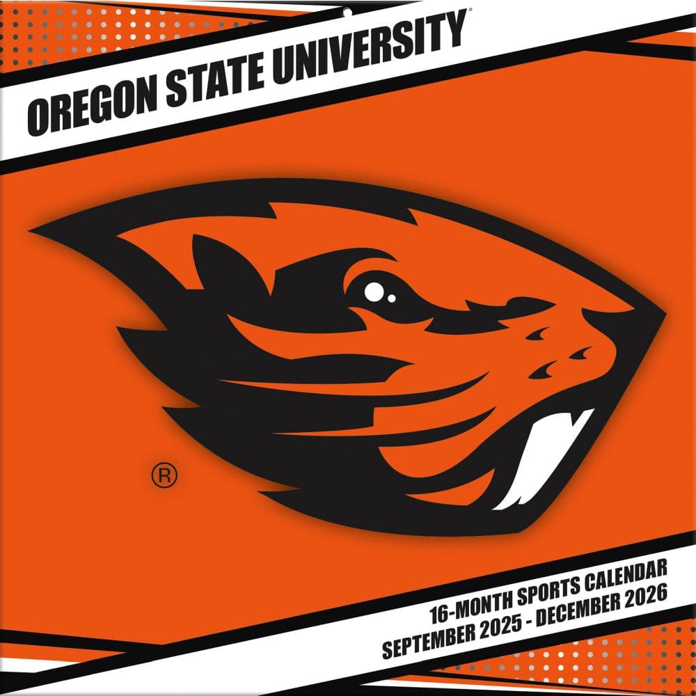 NCAA Oregon State Beavers 2026 Wall Calendar Main Product Image