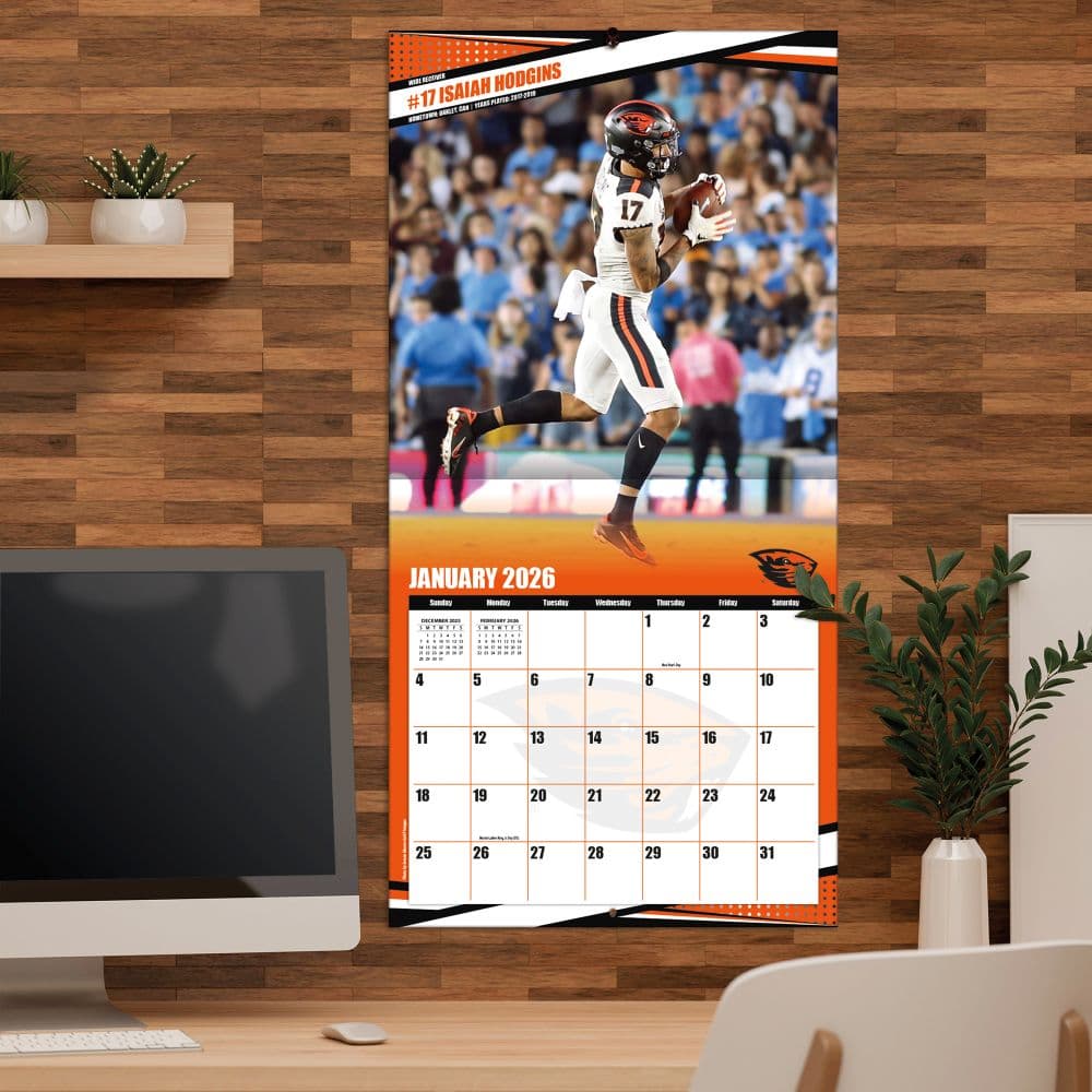 NCAA Oregon State Beavers 2026 Wall Calendar Fifth Alternate Image