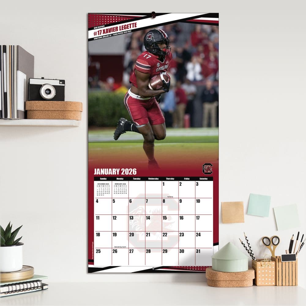 NCAA South Carolina Gamecocks 2026 Wall Calendar Fifth Alternate Image