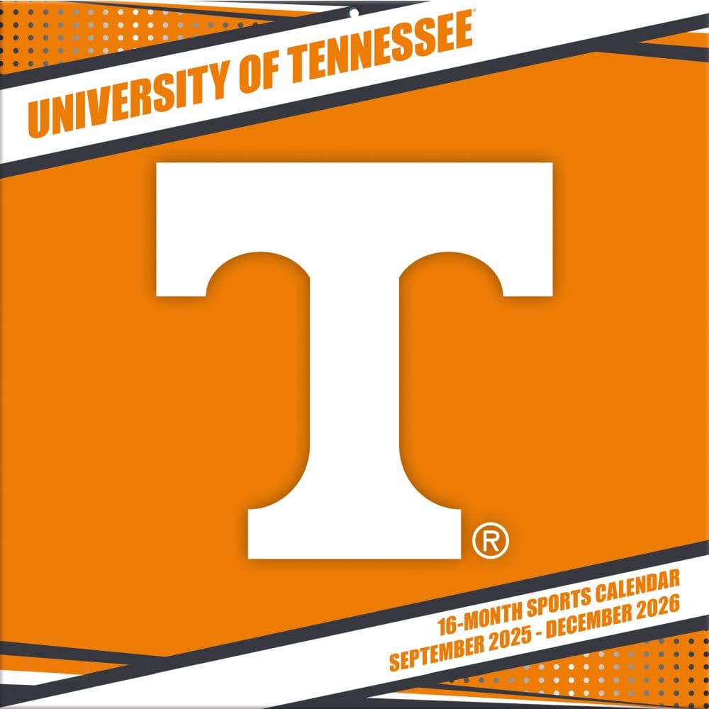 NCAA Tennessee Volunteers 2026 Wall Calendar Main Product Image