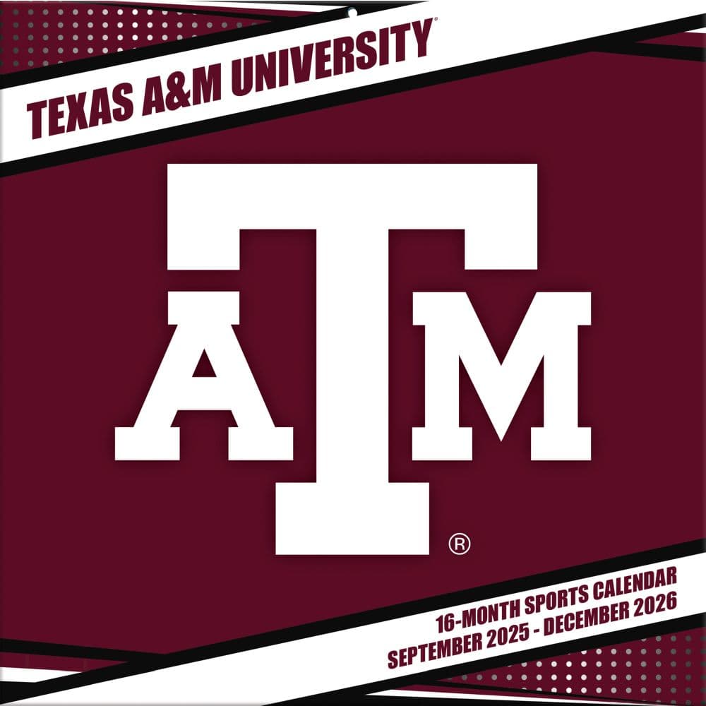 NCAA Texas Aggies 2026 Wall Calendar Main Product Image