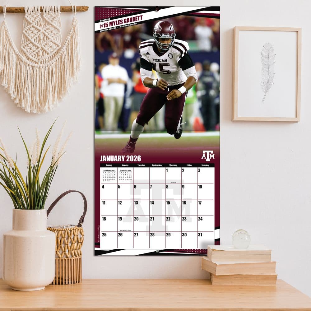 NCAA Texas Aggies 2026 Wall Calendar Fifth Alternate Image