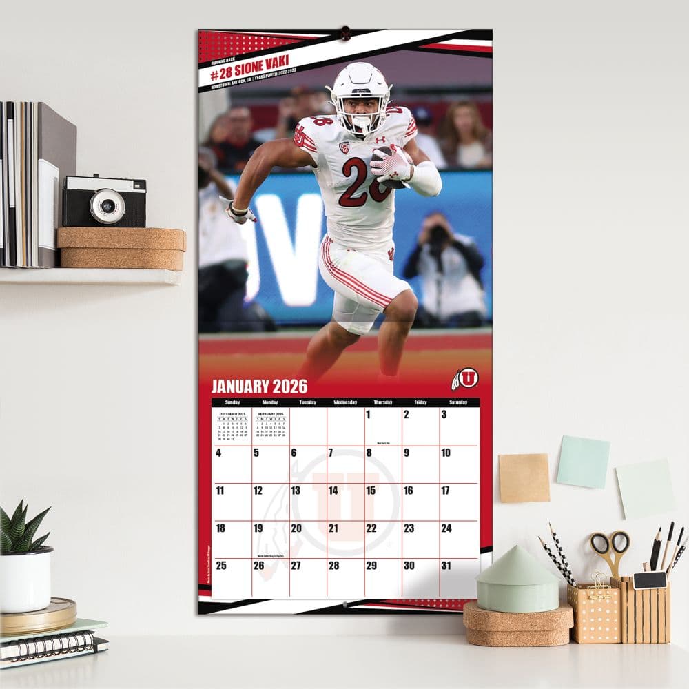 NCAA Utah Utes 2026 Wall Calendar Fifth Alternate Image