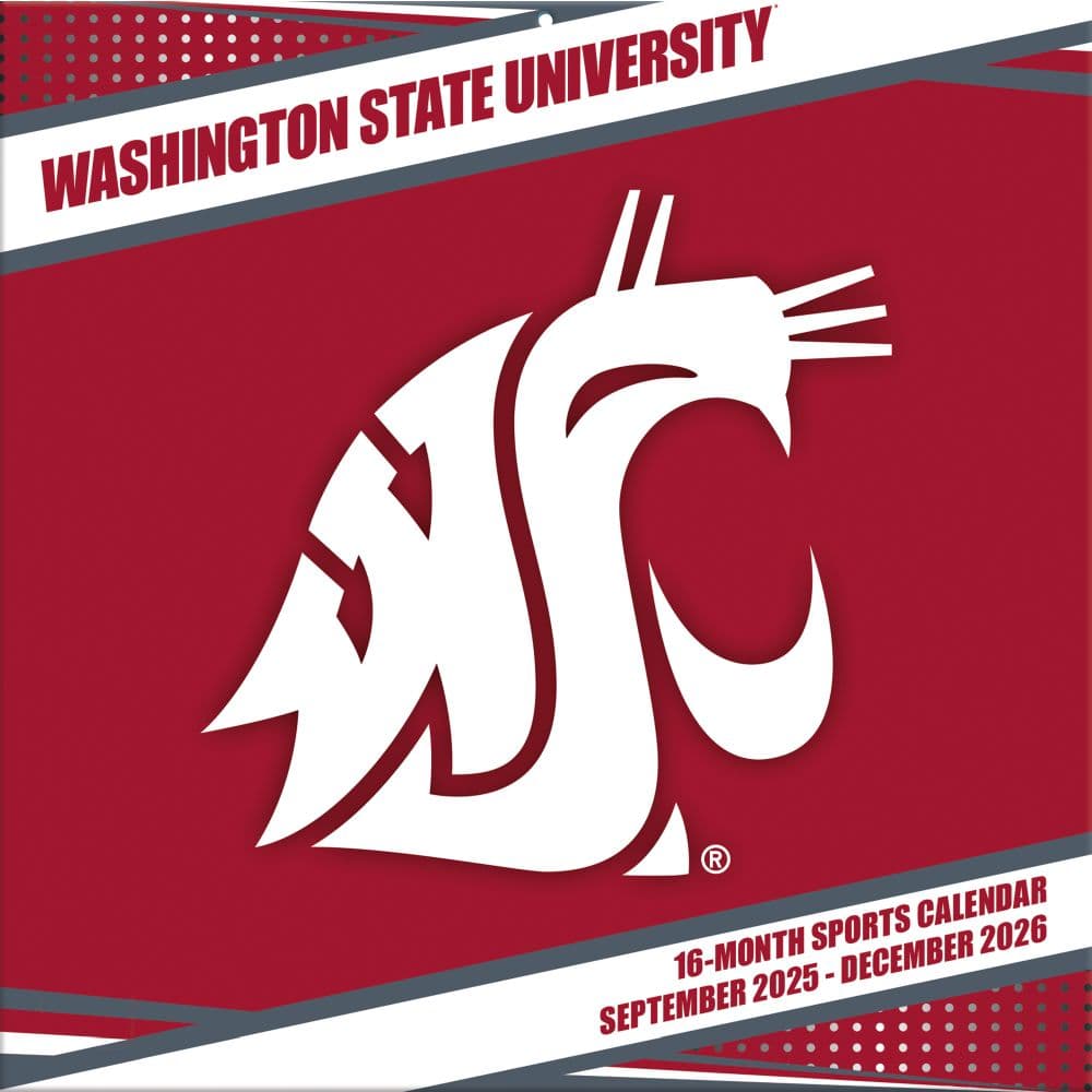 NCAA Washington State Cougars 2026 Wall Calendar Main Product Image