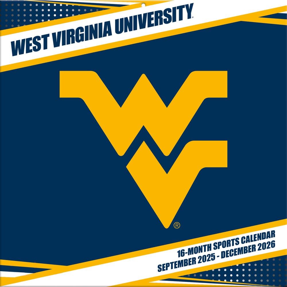 NCAA West Virginia Mountaineers 2026 Wall Calendar Main Product Image