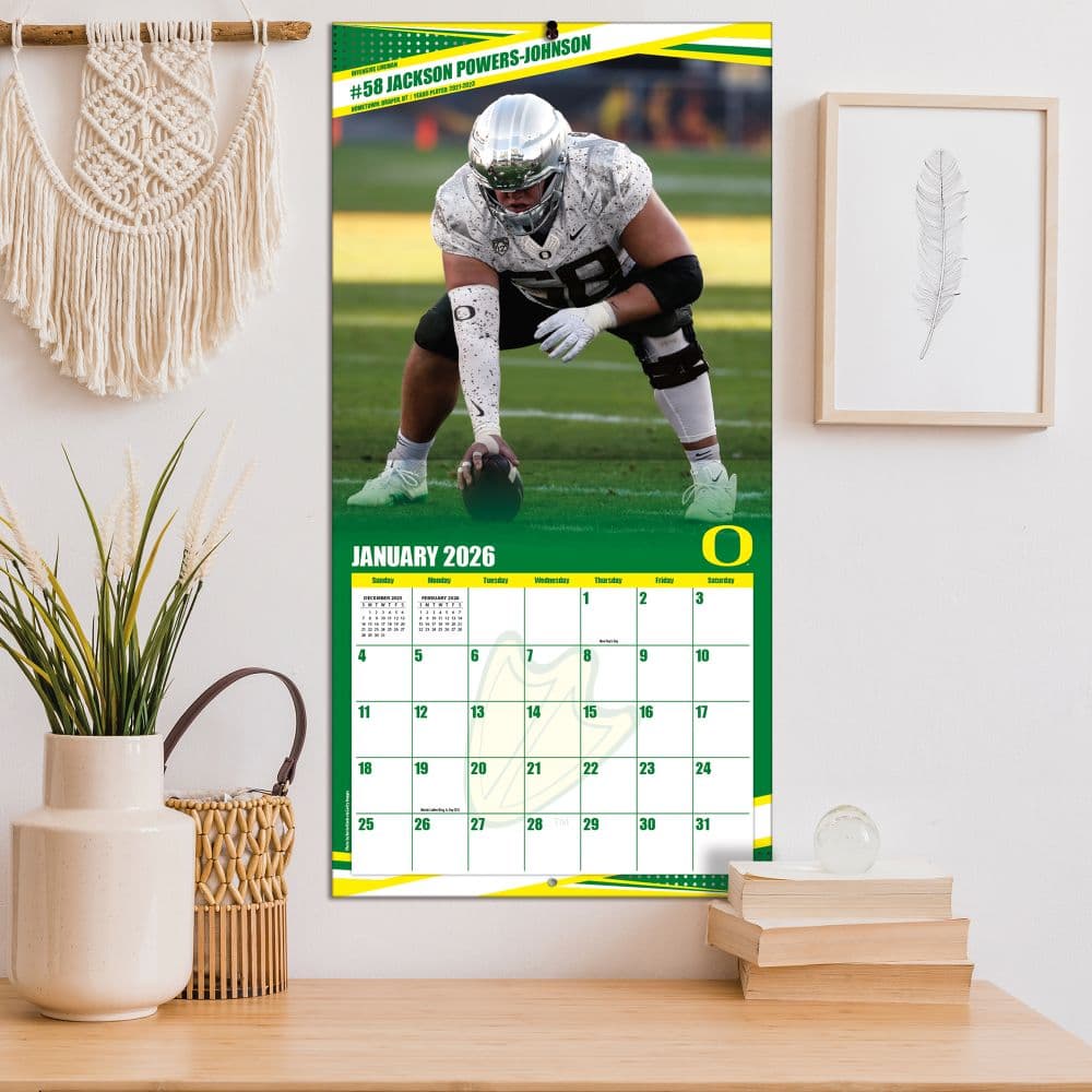 NCAA Oregon Ducks 2026 Wall Calendar Fifth Alternate Image
