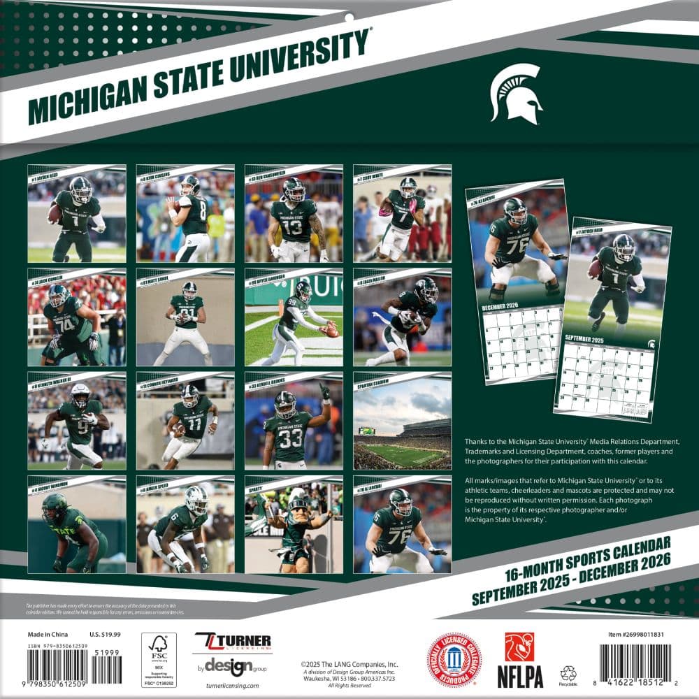 COL Michigan State Spartans Wall First Alternate Image