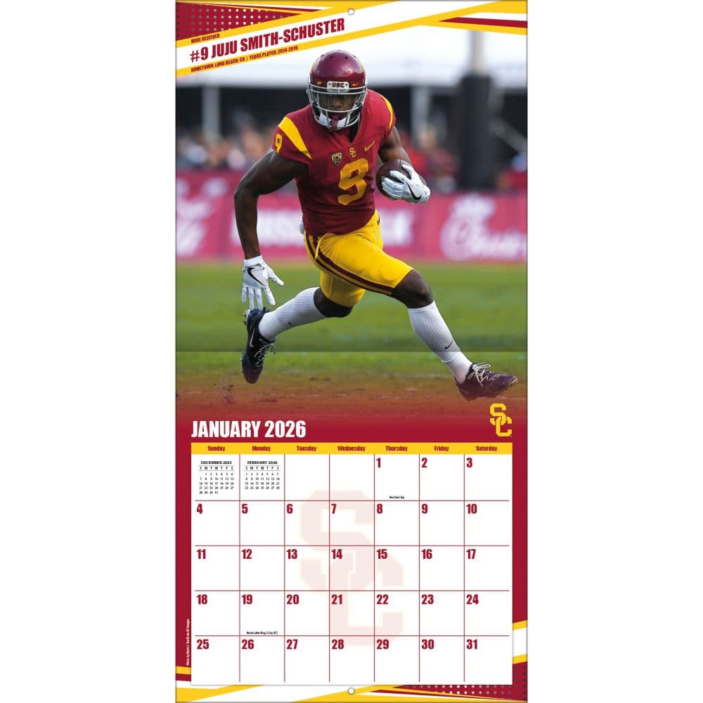 NCAA USC Trojans 2026 Wall Calendar Third Alternate Image