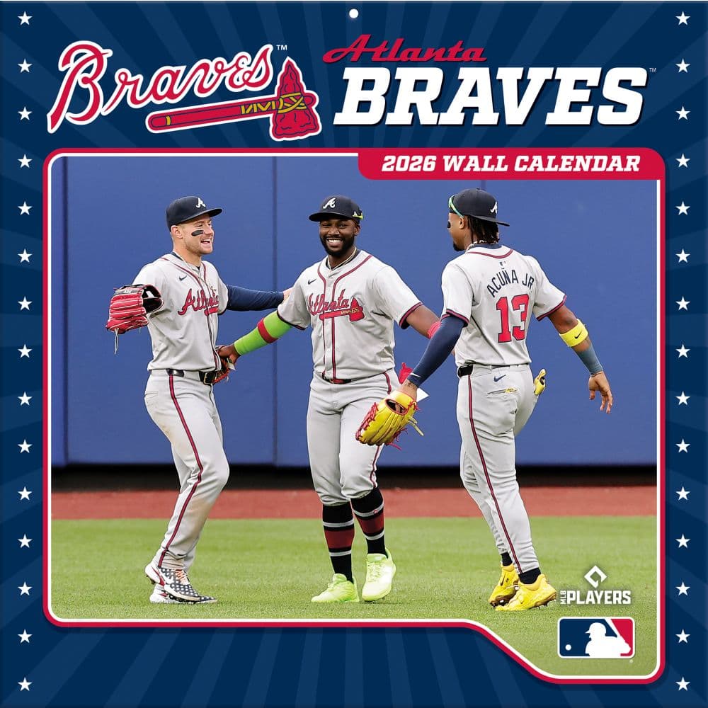 MLB Atlanta Braves 2026 Wall Calendar Main Product Image