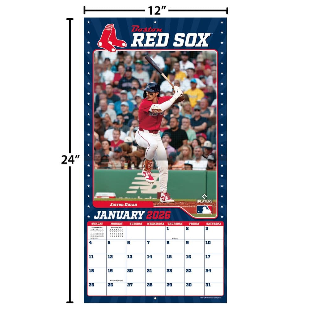 MLB Boston Red Sox 2026 Wall Calendar Fourth Alternate Image