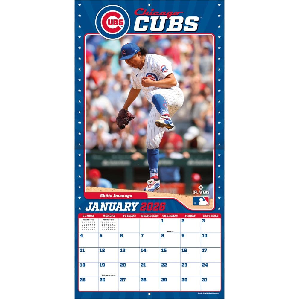 MLB Chicago Cubs 2026 Wall Calendar Calendars Com ALT3 