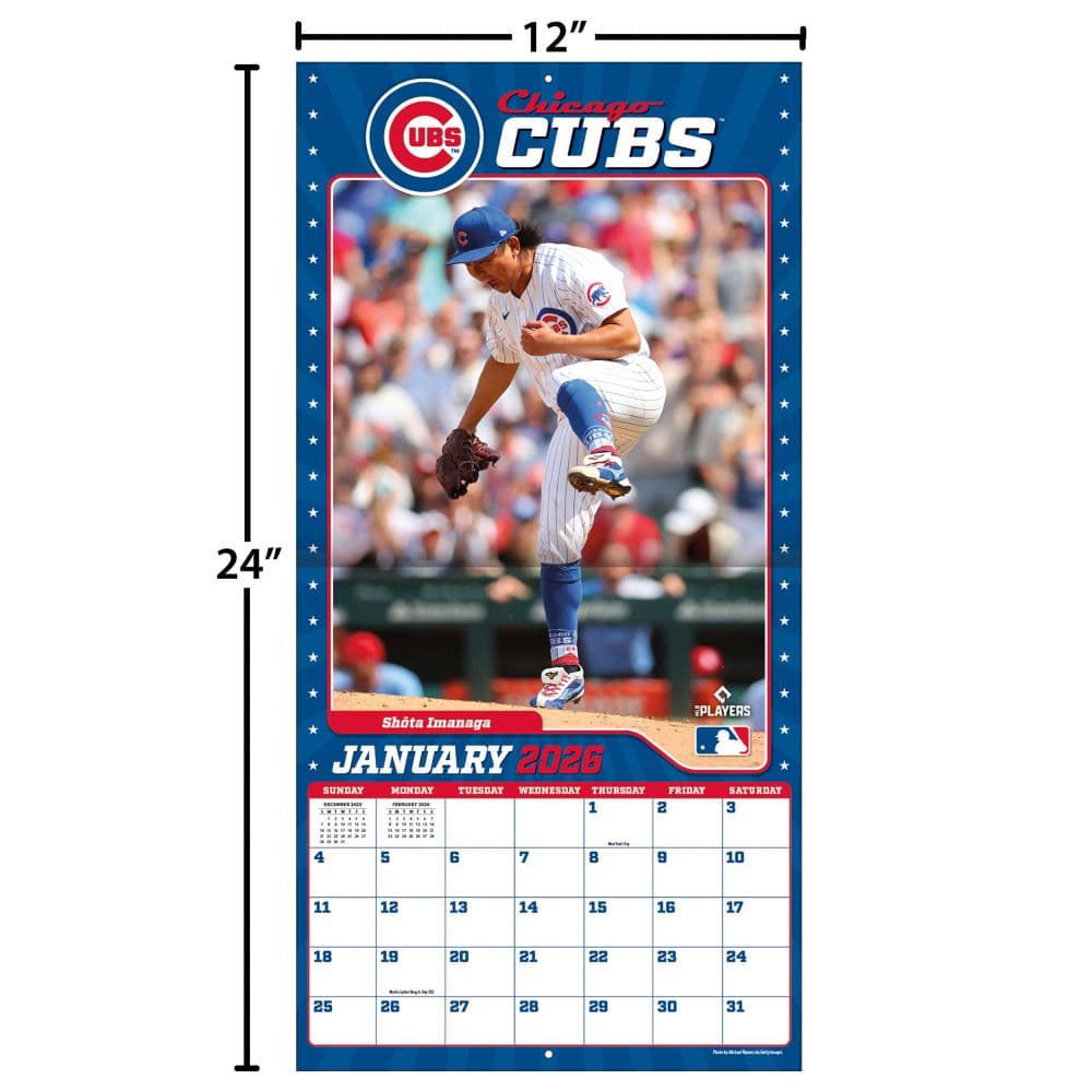 MLB Chicago Cubs 2026 Wall Calendar Fourth Alternate Image