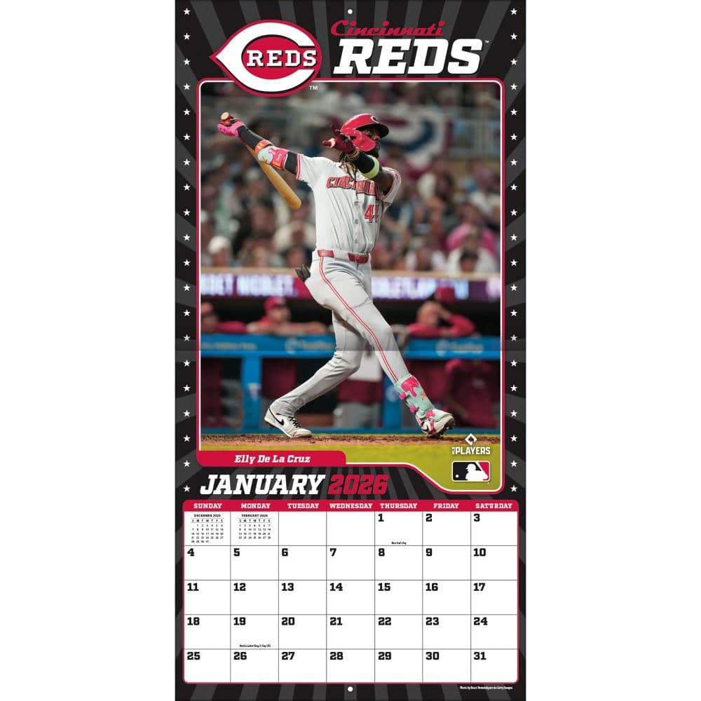 MLB Cincinnati Reds 2026 Wall Calendar Third Alternate Image