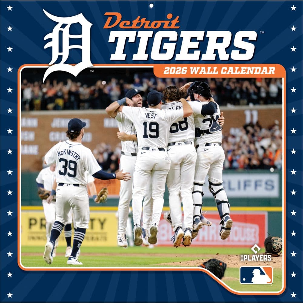 MLB Detroit Tigers 2026 Wall Calendar Main Product Image