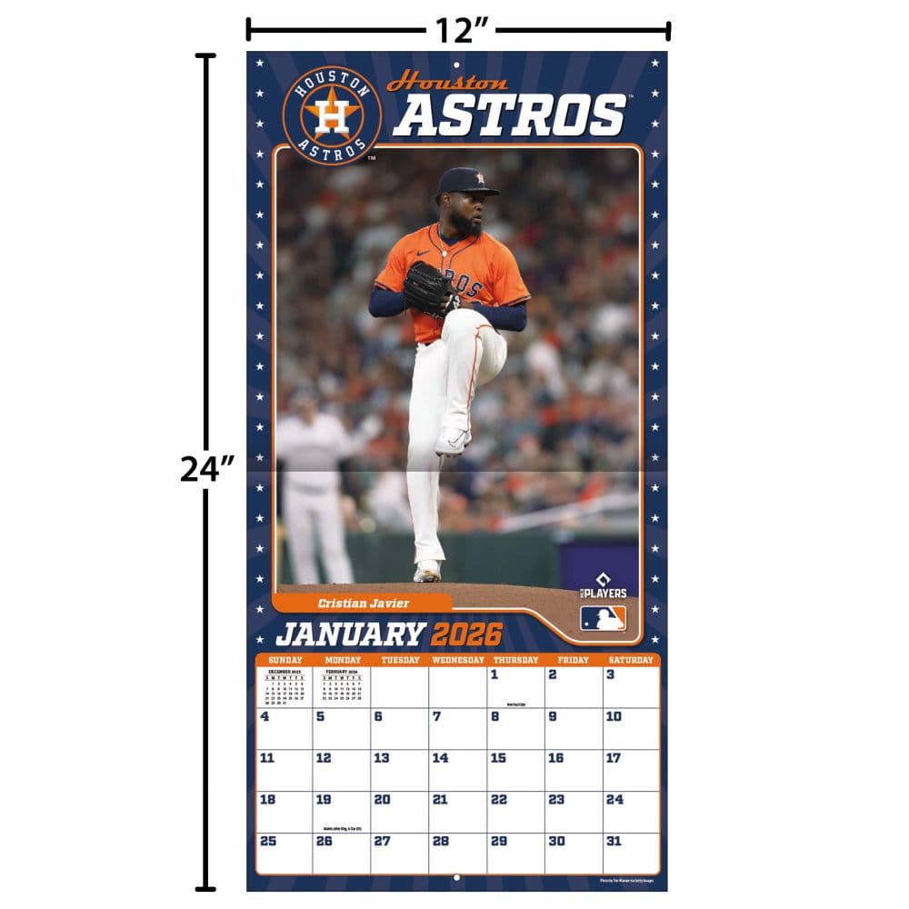 MLB Houston Astros 2026 Wall Calendar Fourth Alternate Image