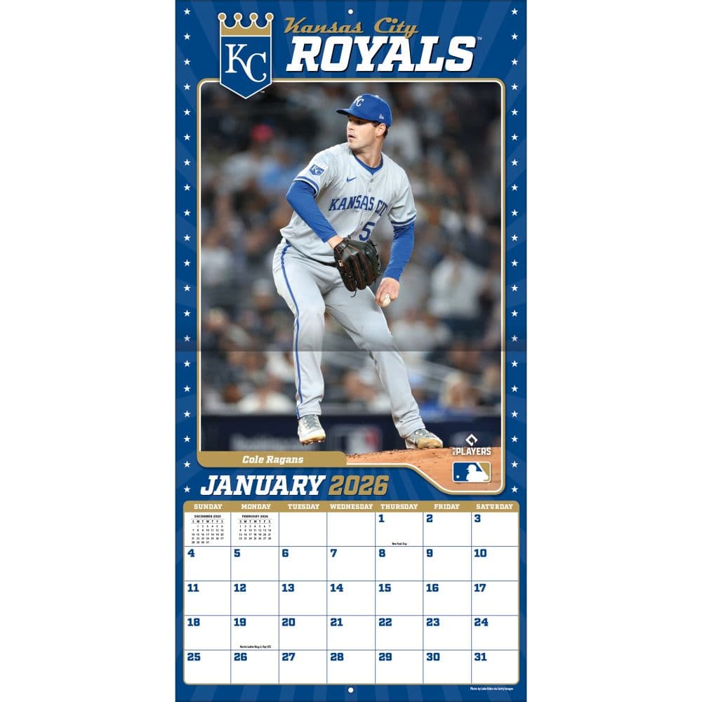 MLB Kansas City Royals 2026 Wall Calendar Third Alternate Image