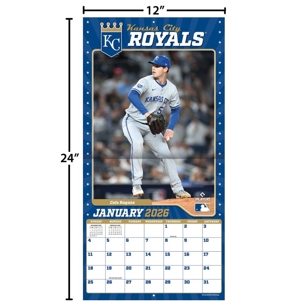 MLB Kansas City Royals 2026 Wall Calendar Fourth Alternate Image
