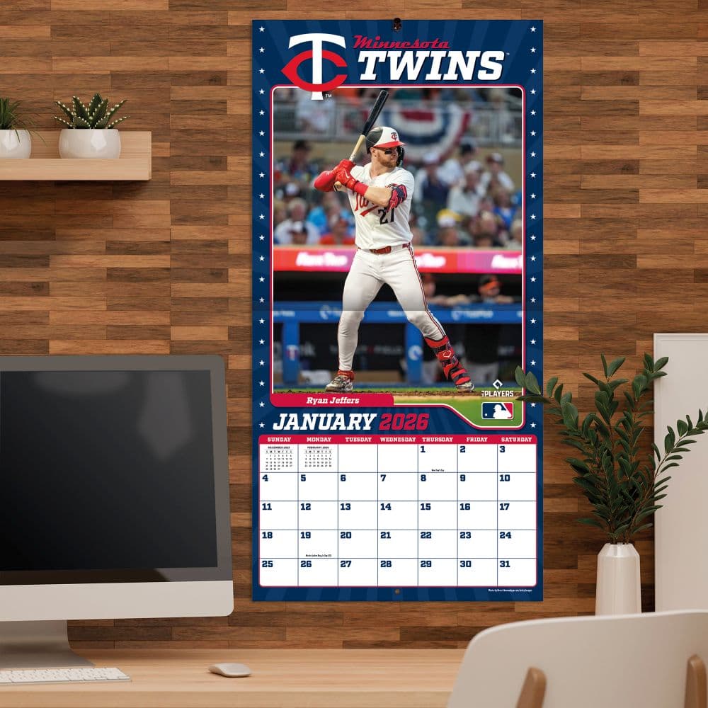 MLB Minnesota Twins 2026 Wall Calendar Fifth Alternate Image