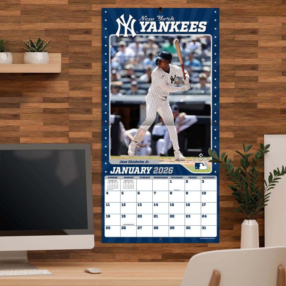 MLB New York Yankees 2026 Wall Calendar Calendars Com ALT5